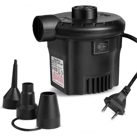Elektrische Hochleistungspumpe, 130 W, für Luftmatratzen, Strandspielzeug und Planschbecken, schnelles Befüllen, 220-240 V Wechselstrom, mit 3 Düsen. (1/5)