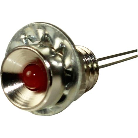Voyant LED lumineux Rouge RS PRO, dia. 6.5mm, 2V c.c. ( Prix pour 1 ) (1/2)