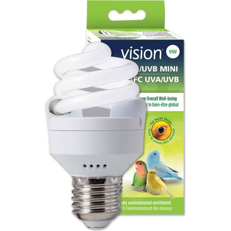Lampade compatte Fluorescente per uccelli UVA/UVB Mini Hari Vision, 9 W (1/5)