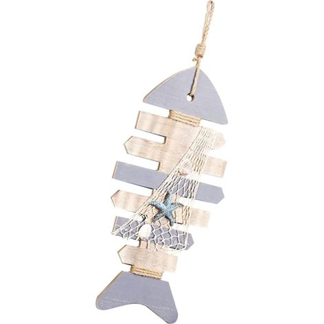 coration Murale Poisson Bois Forme pine Design M diterran en (1/5)