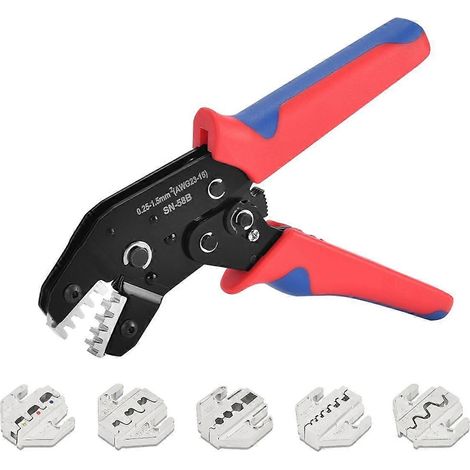 Pince à sertir SN-58B pour connecteurs automobiles enfichables thermorétractables, en nylon, non isolés et bornes à manchon (1/5)