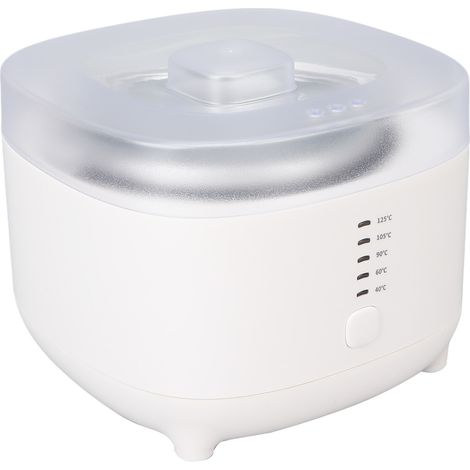 Chauffe-cire à paraffine, chauffe rapide, 5 niveaux de température, pot blanc 500 ml, prise 110 V (1/5)