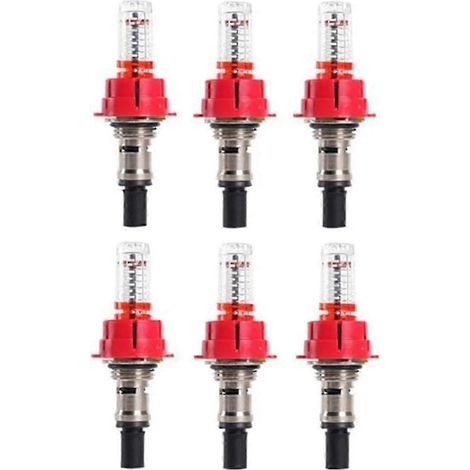 Lot de 6 débitmètres pour collecteur de chauffage au sol, régulateur de débit visuel pour chauffage au sol - jd (1/5)