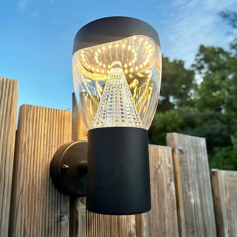 Applique extérieure 10W LED NABIRAT Noir Blanc chaud (1/5)