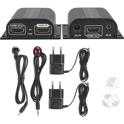 LKV372Pro 60M HD IR-zu-RJ60-Verlängerungskabel mit 100–220-V-Netzteil und EU-Stecker (1/5)
