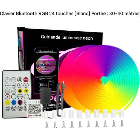 Ruban Néon LED RGB 30M avec Contrôle Vocal et Synchronisation Musicale – Bande Lumineuse Flexible en Silicone, Effets Running Light Dynamiques, Décoration DIY pour Gaming, Chambre et Streaming (1/3)