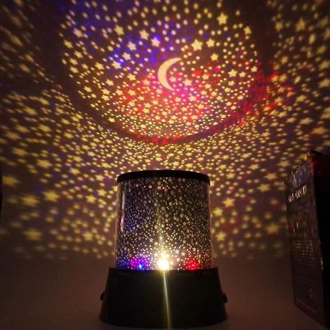 Lampe projecteur de ciel étoilé 3D LED créative, lampe de chevet décorative à piles, fonctionnant sur un écran LED. (1/5)