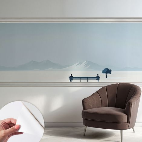 Carta da parati adesiva - lavabile - decorazione murale - per cucina - pellicola decorativa Paesaggio minimalista 250x104 cm (1/5)