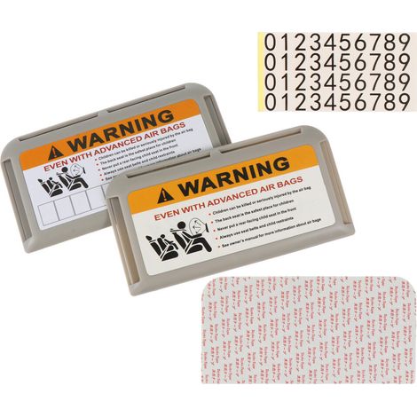 2Pièces Porte-Cartes Auto Plastique Gris Pour Pare-Soleil Voiture (1/2)
