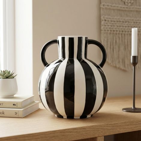 Abstract Striped Statement Vase (1/2)