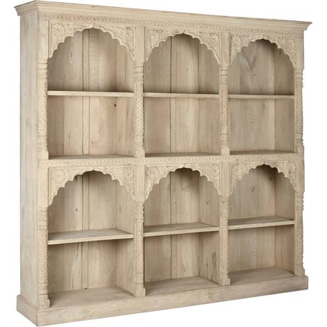 Etagère bois naturel pour charme salon authentique - Bois naturel chaleureux et polyvalent (1/5)