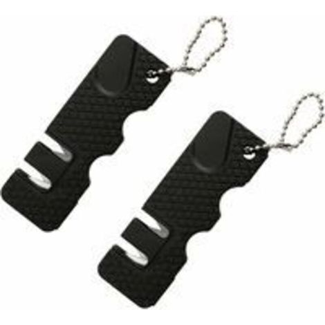 2pcs Mini Knife Sharpener Stones, Knife Sharpener, Outdoor Tools, Multifunctional Kitchen, Portable Travel Mini Sharpening Stone (Black) (1/5)