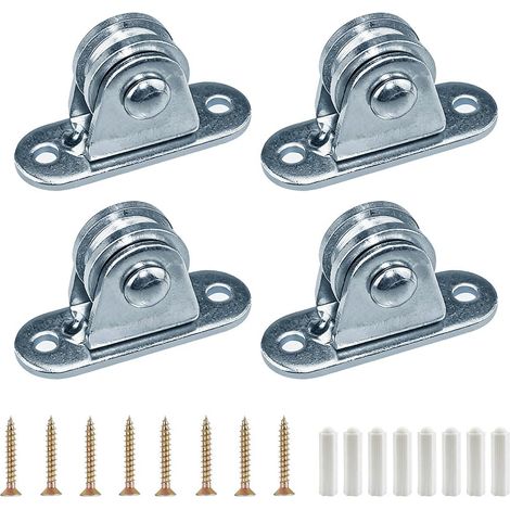 4 Piece Lifting Pulley for Sliding Doors, Rail Doors Cold rolled steel,double hole design,360° rotation,for indoor and outdoor cable pulley systems (1/5)