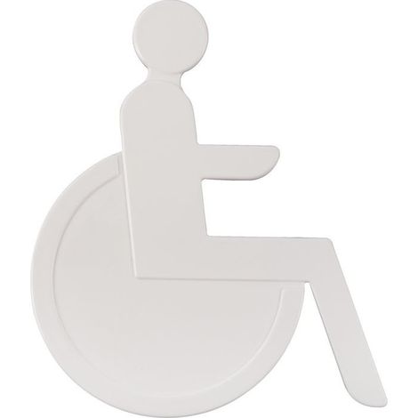 Pictogramme d'accessibilité fauteuil roulant NORMBAU 130 mm Noir