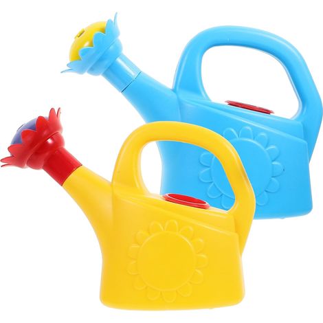 Lot de 2 arrosoirs pour enfants - Jouets pour enfants - Jouet pour baignoire - Bidon d'eau - Jouet de plage - En plastique - Bleu (1/5)
