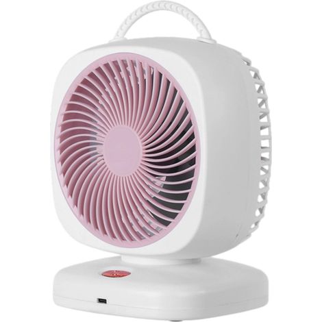 1 Ventilateur de table, 5 vitesses, oscillant, rechargeable USB, portable pour bureau, dortoir, voyage (1/5)
