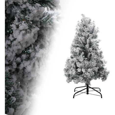 Wolketon Weihnachtsbaum Beflockung Schneestaub Weihnachtsdekoration Kunstbaum 150cm mit Schneestaub