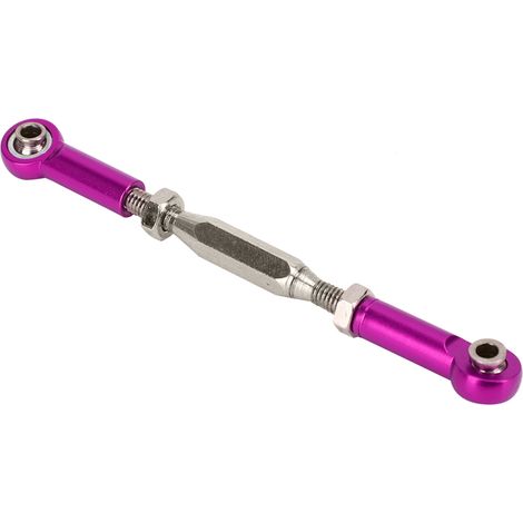 Kit de 6 biellettes de servo réglables en aluminium de 81 mm pour accessoires de voiture RC (violet) (1/5)