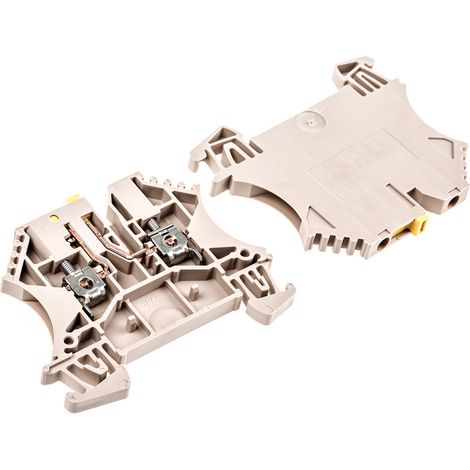 Bloc de jonction de test sectionnable Weidmuller WTR, 2.5mm², A visser, Beige foncé ( Prix pour Boîte de 10 )