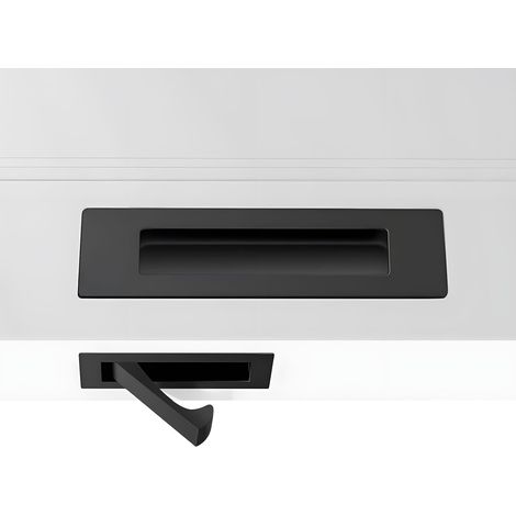 Poignées de rangement cachées simples de 18 cm et 8 cm en acier inoxydable design Push Pull pour maison Poignée de porte contemporaine (1/5)
