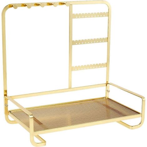 Schmuckorganizer, Schmuckdisplay, Schmucktablett, Gold