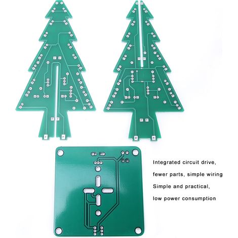 Kit bricolage électronique sapin de Noël LED 3D déco fête 7 couleurs (1/5)