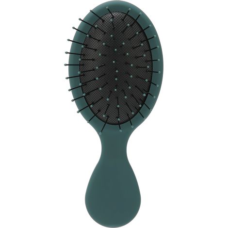 Brosse à cheveux gonflable à air, peigne lissant portable, outil de coiffage thermique, noir et vert, pour lissage rapide. (1/5)