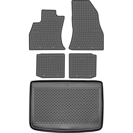 Set di tappetini in gomma per auto e tappetino per bagagliaio per Fiat 500L Minivan del 2013 (1/5)