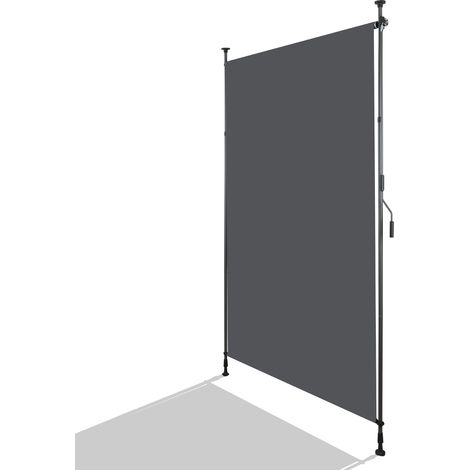 Estor vertical exterior retráctil sin taladrar 150 x 270 cm antracita con manivela HOMVRA (1/5)