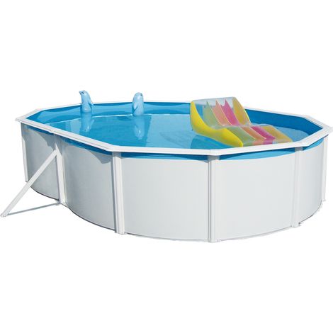 Steinbach Stahlwand-Swimming Pool Set "Nuovo de Luxe oval", weiß, 550 x 366 x 120 cm (1/4)