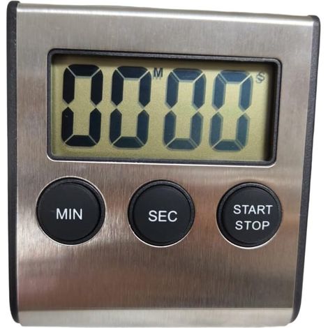 Digitaler Küchentimer für Küchengeräte. 100-Minuten-Timer zum Kochen, Lernen, Sport, für Meetings und zum Parken (Batterie nicht enthalten). (1/5)