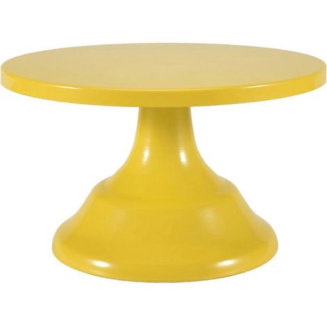 Métal iron cake support rond pedestal dessert support yellow s (1/5)