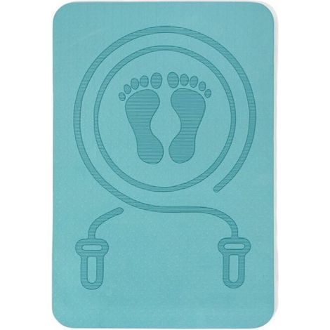 (Vert) Tapis de corde à sauter, tapis de fitness antidérapant et amortissant, équipement de fitness à domicile, 40 x 60 cm (1 cm d'épaisseur) (1/4)