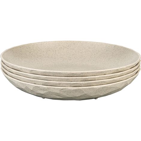 Lot de 4 assiettes à dessert Club : Beige