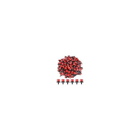 100 pièces 4 / 7mm arroseurs goutteurs d'irrigation, micro-arroseurs d'irrigation goutte à goutte Irrigation de jardin réglable Micro système d'irrigation goutte à goutte ensemble d'irrigation (1/5)