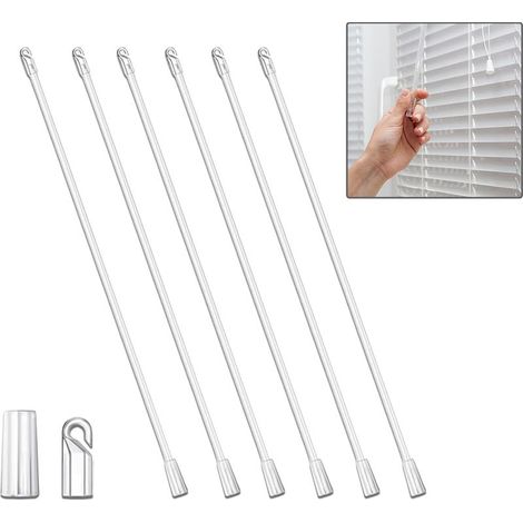 17 Inch Long Vertical Blind Replacement Rod Tilt Rod for Window Blind, Tilt Rod with Hook and Handle, Blind Control Parts, Accessory (1/5)