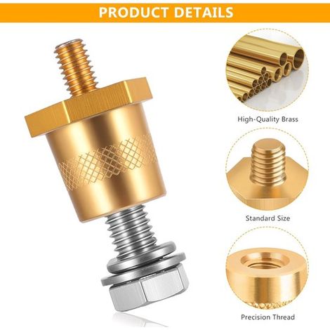 Adaptador de terminal de batería M8，abrazaderas para terminales de batería，con tornillos/arandelas de acero inoxidable (1/5)