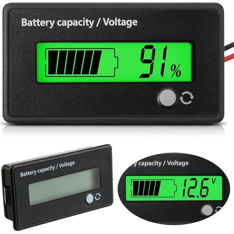 Gleichstrom-Batteriemessgerät – 1 Stück – Wasserdichtes LCD-Display – Alarm und Spannungsanzeige – Für E-Bikes und Aufbewahrungslösungen – 12 V bis 84 V (1/5)