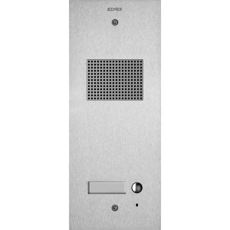 VIMAR - 41501 Placa de audio Steely 2F+ con 1 botón, acero