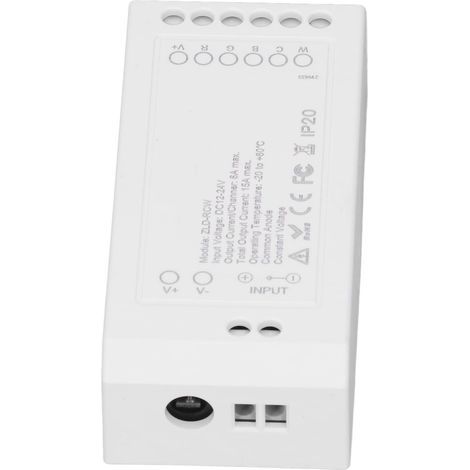 Pour Zigbee LED Driver Smart Pour Zigbee LED Strip Controller Pour Zigbee LED Driver Home LED Strip Controller RGB + CW Light Strip Controller avec App DC1224V (1/5)