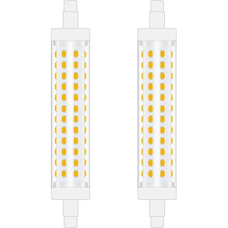 118mm R7S Ampoule LED 10W Blanc naturel 4000K linéaire projecteur à double extrémités remplacement de l’ampoule halogène 100W parfait pour chambre, salle de bain Non-Dimmable 2pcs (1/5)