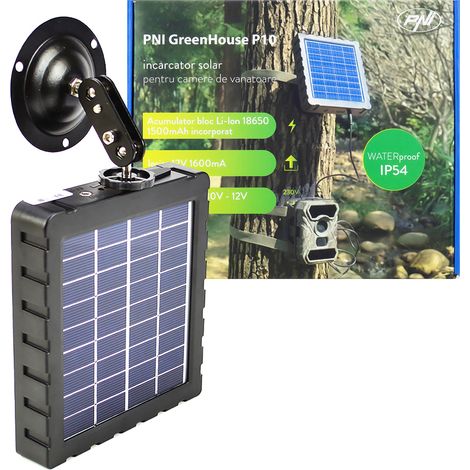 Caricatore Telecamera Caccia Portatile Pannello Solare GreenHouse PNI-P10