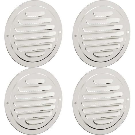 Lot de 4 pare-brise, en acier inoxydable argenté de 80 mm (1/5)