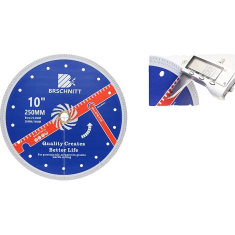 Disco de corte de diamante, corte de precisión, aplicación versátil, 250 mm (10 pulgadas), 1 unidad (1/2)