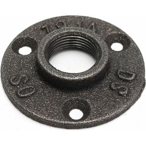 Brider - Raccord Tuyauterie Fonte 3/4 Pouces - Pour Étagères Suspension Lampes Décoration Industrielle - 1 Pièce (1/5)