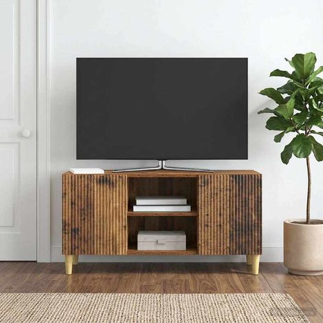 TV-Schränk Altholz 102 x 34,5 x 50 cm Holzwerkstoff (1/5)