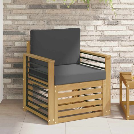 vidaXL Conjunto de sofás de exterior Poliéster Blanco (1/5)