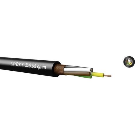 Filo elettrico kabeltronik lifydy 2x0.08mm nero