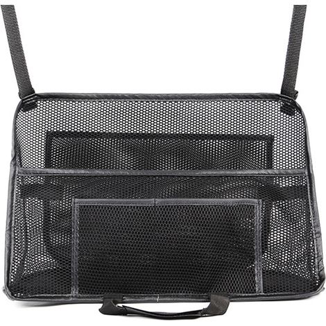 Pochette de rangement pour siège auto en maille, filet organisateur universel pour voiture, accessoire pratique et durable (1/2)