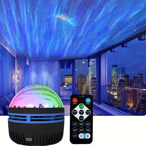 Filiyano – Lampe boule RGB, lampe aurore boréale USB, projecteur d'aurores boréales et de vagues océaniques, décoration de fête, lampe galaxie avec (1/5)